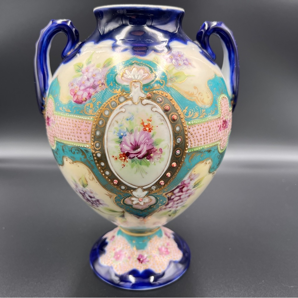 Nippon Ceramic Floral Vase